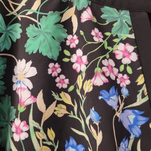 Ladies Dolman Sleeve Faux Wrap Floral Design Top Sz M Vintage Y2K - Picture 5 of 6